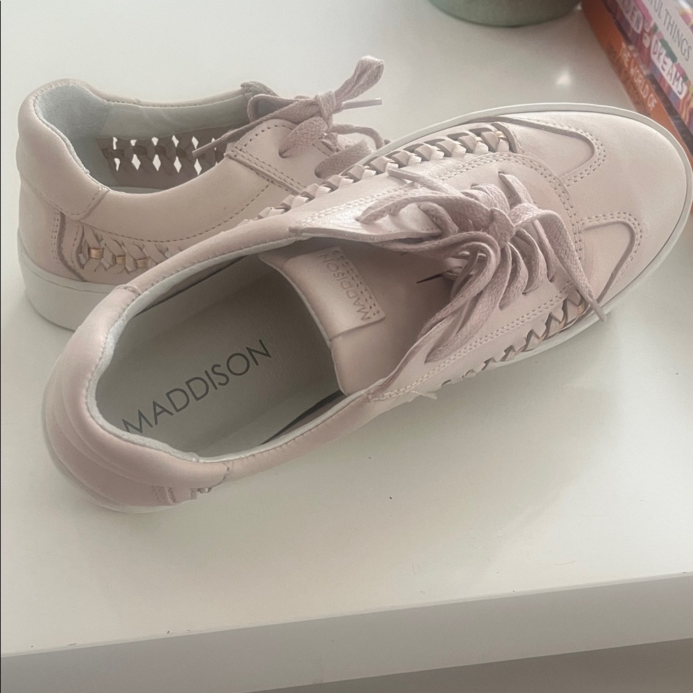 Madison Women's Pink Lace-Up Sneakers